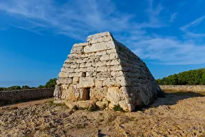 Chamber Prints: Menorca Ciutadella Naveta des Tudons megalithic chamber tomb In Balearic islands