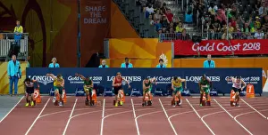 Sprint Prints: Men's 100m-T38 Final-Commonwealth Games 2018
