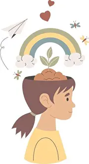 Self Care Prints: Mental Health Recovery and Positive Thinking Concept