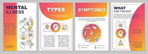 Leaflet Prints: Mental illness brochure template