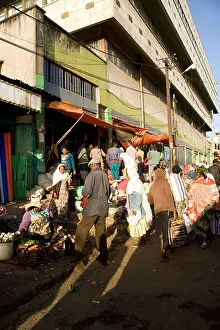 Addis Ababa Prints: The Merkato in Addis Ababa, the largest market in Africa, in Ethiopia