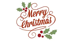 Noel Prints: merry christmas logo, designed in chalkboard drawing style
