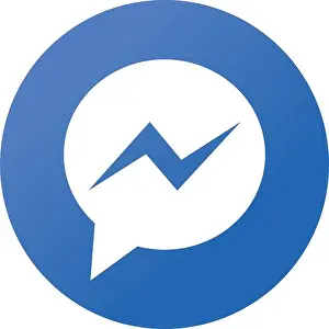 Messenger Prints: Messenger logo symbol icon over white background, colorful design, vector illustration