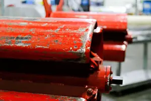 Assemble Prints: metal roofing production tools and machinery in a factory