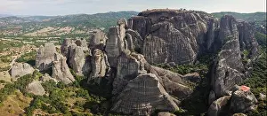 The Meteora is a rock formation in central Greece hosting one of the largest