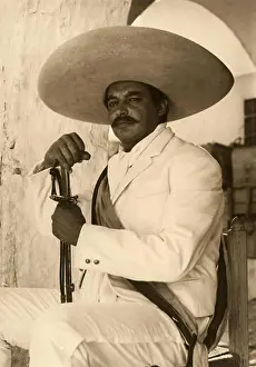 Belt Prints: Mexican man in traditional dress and sword