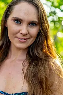Mangrove Prints: Mexican Mangrove Marvel: Stunning Model's Vacation Pose in Central Mexico's Natural Beauty
