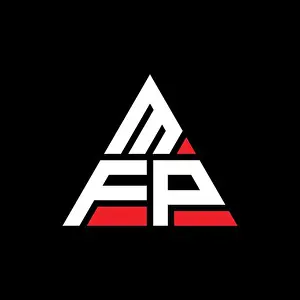 MFP triangle letter logo design with triangle shape