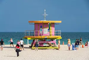 Outdoor Activities Prints: Miami Beach, North Shore Open Space Park, Lummus Park to South Pointe Park, Miami, FL, USA