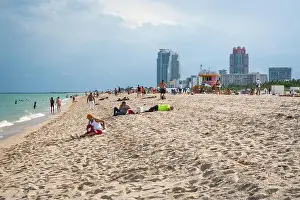 Outdoor Activities Prints: Miami Beach, North Shore Open Space Park, Lummus Park to South Pointe Park, Miami, FL, USA