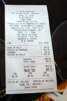 America North American Americans Prints: Miami Florida, El Chalan restaurant Peruvian food