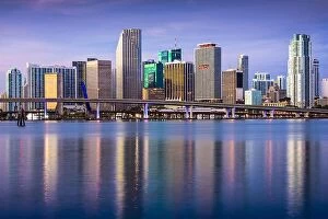 Images Dated 6th January 2014: Miami, Florida, USA downtown skyline