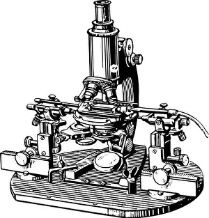 Investigate Prints: Microscope isolated on white