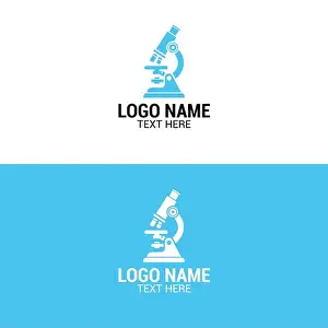 Biotechnology Prints: Microscope Medical laboratory Logo Science Labs Logo Design Bio organic lab logo Lab Logo Microscope