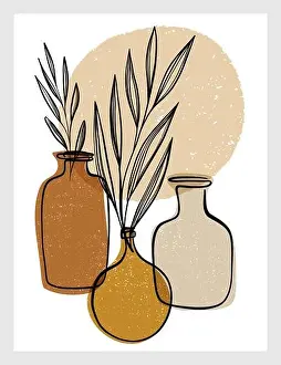 Mid century modern art print. Gallery wall printable art. Boho style interior decor