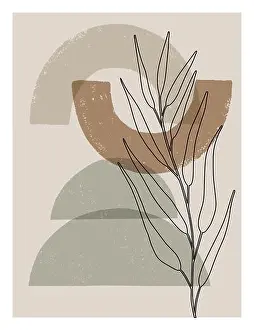 Mid century modern art print. Gallery wall printable art. Boho style interior decor