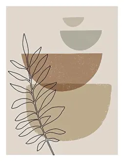 Mid century modern art print. Gallery wall printable art. Boho style interior decor