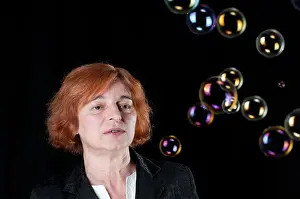 Redhead Prints: Middle aged woman with bubbles