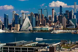 New Jersey Prints: Midtown Skyline of Manhattan, New York shows VIA 57 West at 625 West 57th St