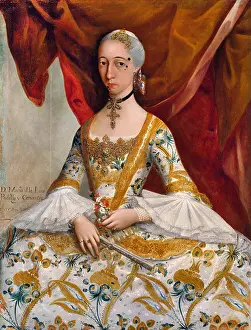 Cervantes Prints: Miguel Cabrera, Dona Maria de la Luz Padilla y (Gomez de) Cervantes