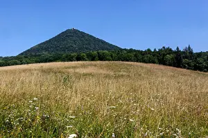 Czechia Prints: Milesovka is with its 837 m the highest mountain of Ceské Stredohori (Central Bohemian Uplands)