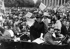 Mileva Einstein-Maric at a pacifist demonstration, 1921