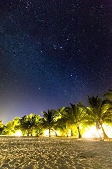 Images Dated 15th January 2017: Milky Way on the beach. Tropical travel destination, night photo of stars