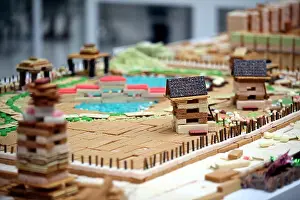 Wafer Prints: Miniature buildings made of biscuits