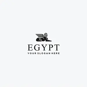 Characteristic Prints: Minimalist EGYPT Silhouette Monument Logo Design