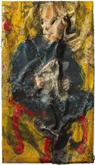 20 Xx Twentieth Century Prints: Miquel Barceló / 'Self portrait with blue work (Paris)
