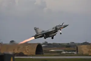 Leaving Prints: Mirage 2000 from Greek Air Force taking off