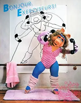 1982 Prints: Miss Piggy's Aerobique Exercise Workout Album: LP poster