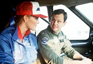 Aircrew Prints: A Miss USA participant received an orientation aboard a C-141B Starlifter from the 41st Military Airlift Squadron