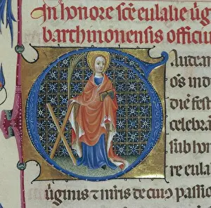 Fifteenth Century Prints: Missal of St. Eulalia, By Rafael Destorrents. 15th, gothic
