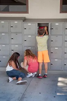 Squat Prints: Mission Viejo, CA, middle school students place personal property in their outdoor lockers