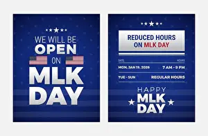 Hours Prints: MLK Day store sign template - We will be open