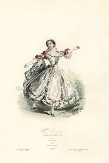 Fashions Prints: Mlle. Camargo, reign of Louis XV, 1730