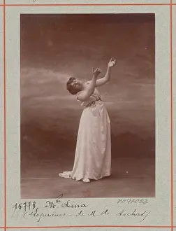 Female Performer Prints: Mlle Lina appears in a theatrical portrait linked to the experiment of M