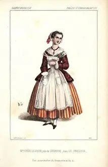 Sisters Prints: Mme. Cheri Lesueur as Suzanne in George Sand's 'Le Pressoir' at the Gymnase Dramatique