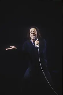 Singers Prints: MME4748970 Italian singer and songwriter Giorgio Gaber performing (1982)