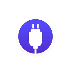 Adapter Prints: Mobile charger icon, round vector design