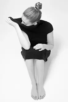 Fashioned Prints: Model posing for black and white pictures