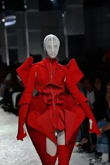 Catwalk Prints: A model walks the runway during the Fashion show by designer Tiago Bessa (Portugal)