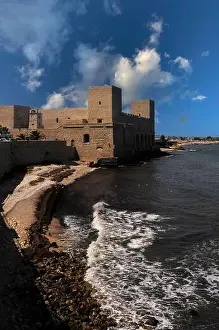 Stronghold Prints: Modelled on Crusader castles, the Castello di Trani on the Adriatic coast at Trani in Puglia (Apulia)