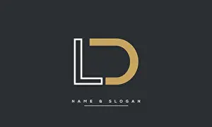Modern abstract letter LD, DL logo design. Minimal LD, DL initial based icon vector