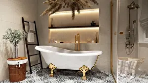 Toilet Prints: Modern bathroom interior