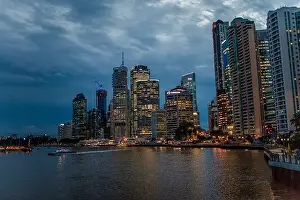 Modern city with skyscrapers