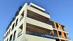 Modern european residential architecture on a sunny day