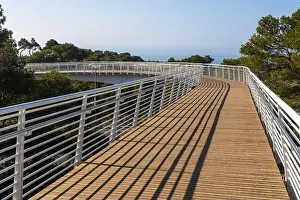 Expressway Prints: A modern pedestrian bridge over the highway from the Technion University to the nature reserve