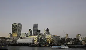 Financial District Prints: The Modern skyline of the City of London with The Walkie Talkie Building